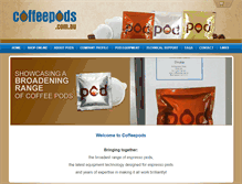 Tablet Screenshot of coffeepods.com.au